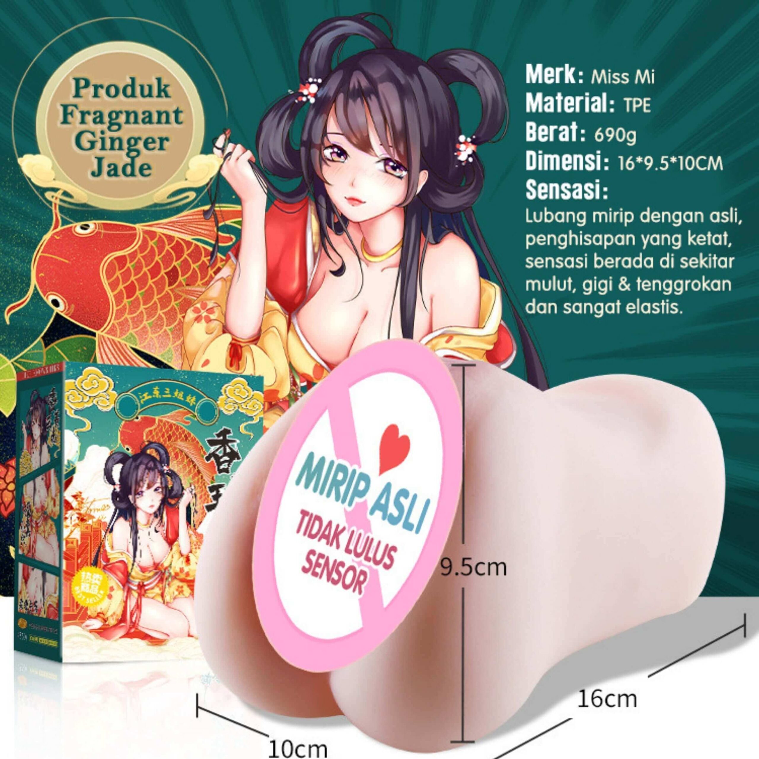 Mizze Tenga Snail Cup 2IN1 ChinaGirl Alat Bantu Pijat Pria Onahole Toy - Gambar 4