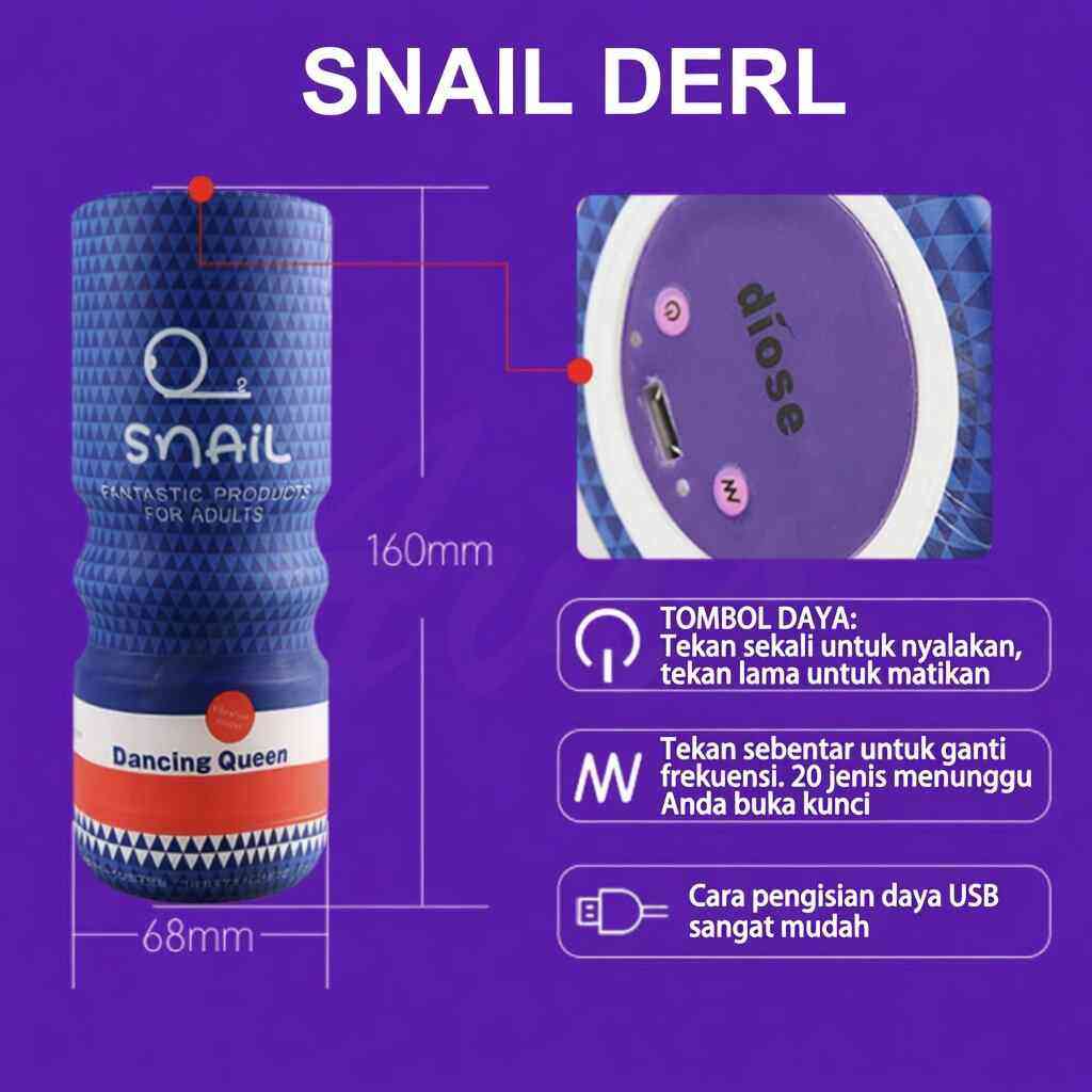 Tenga Snail Cup Getar Electric Alat Bantu Pijat Pria Toys - Gambar 5